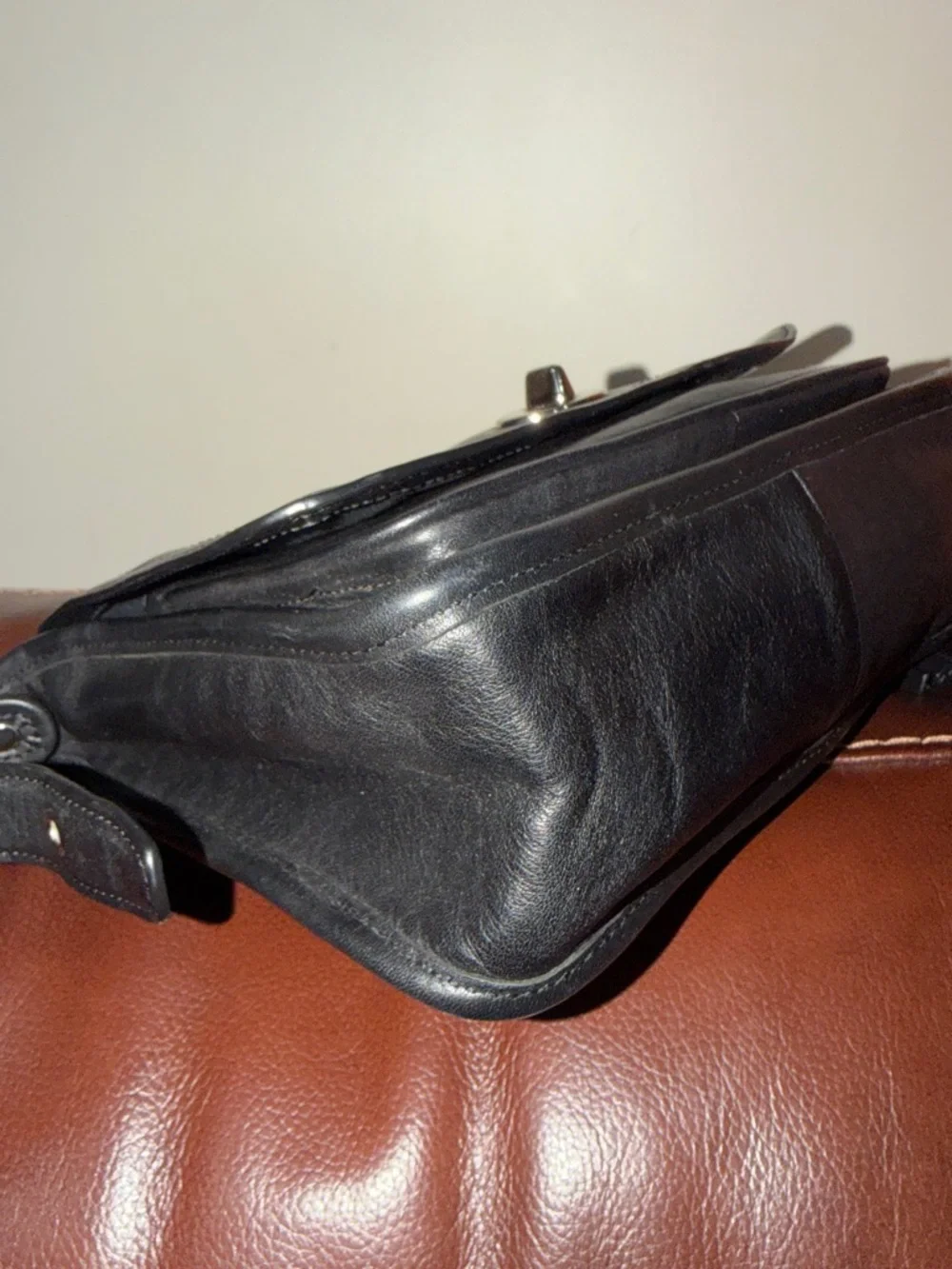 ‼️Vintage Coach Legacy Archive Rambler Black Leather Crossbody Bag - Picture 8 of 15